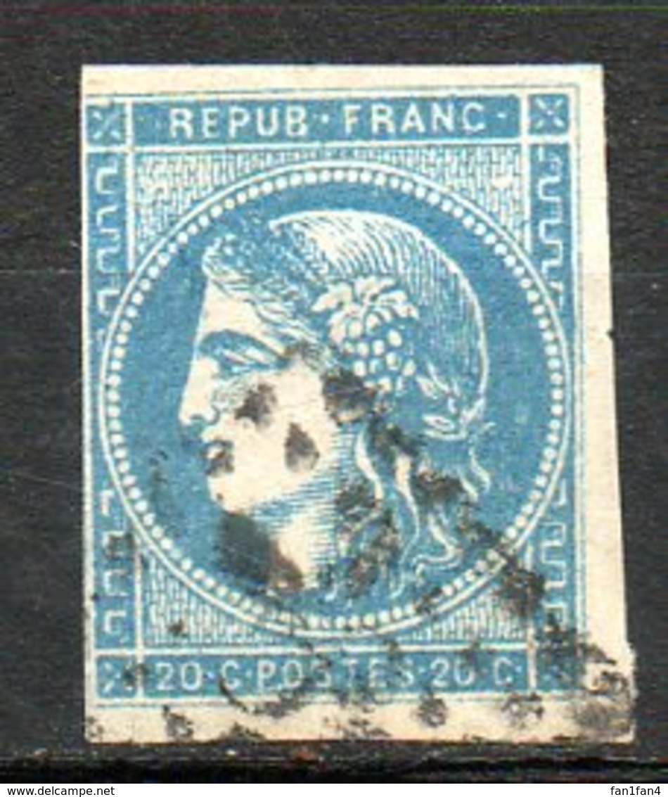 FRANCE - 1870-71 - Emission De Bordeaux - N° 45C - 20c. Bleu - (Type II - Report 3) - 1870 Bordeaux Printing