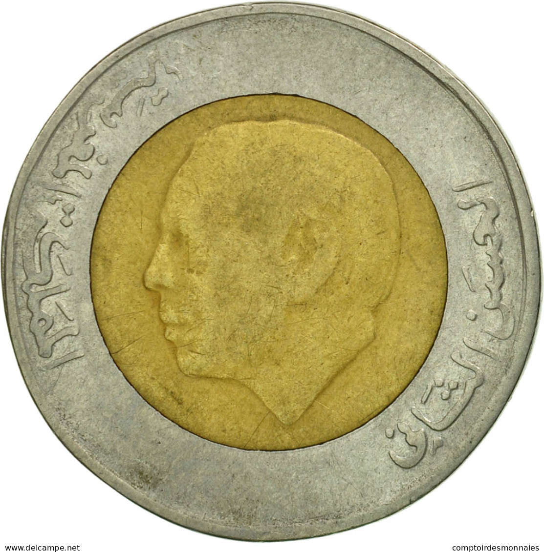 Monnaie, Maroc, Al-Hassan II, 5 Dirhams, 1987/AH1407, Paris, TB+, Bi-Metallic - Maroc