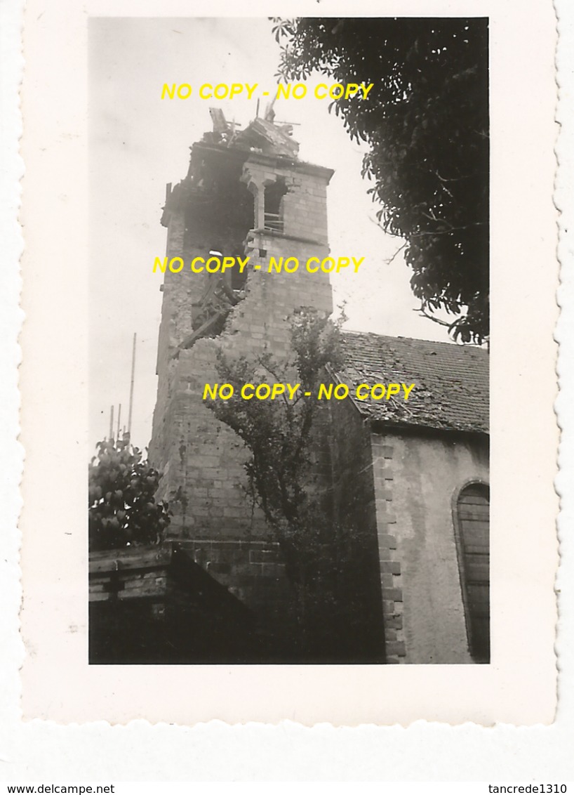 WW2 PHOTO ORIGINALE ALLEMANDE Clocher église Ko à DOCELLES  Près Bruyères Epinal VOSGES 88 1940 - 1939-45