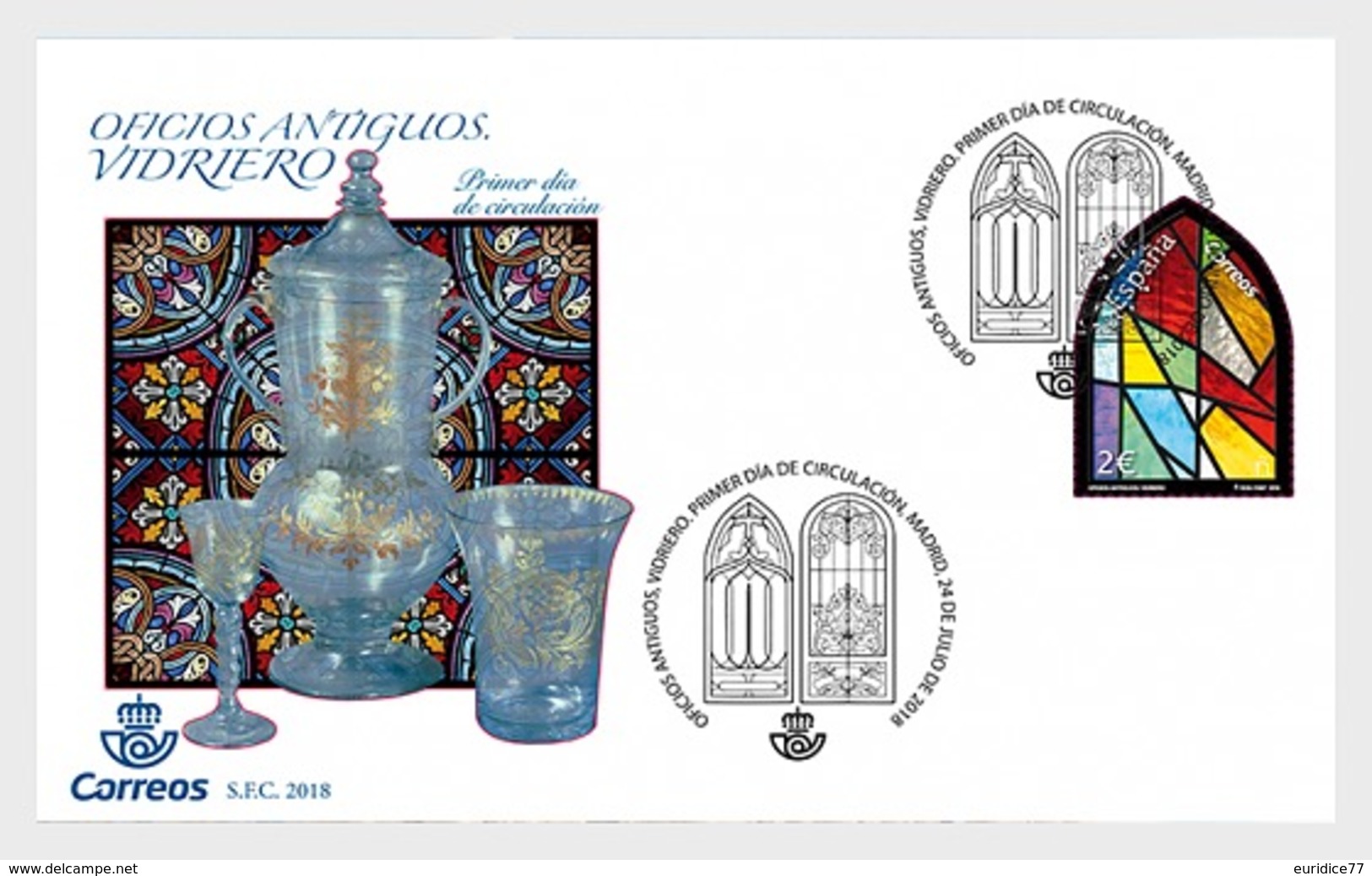 Spain 2018 - Ancient Crafts - Glazier FDC - Nuevos