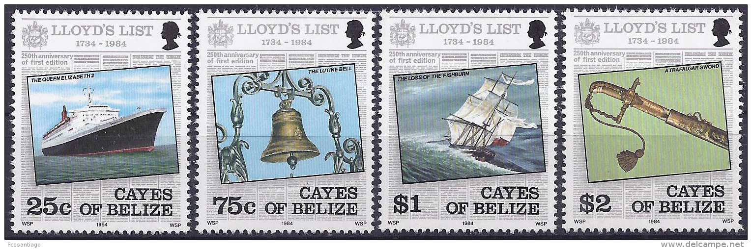 CAYOS DE BELICE 1984 - Yvert #10/13 - MNH ** - Belice (1973-...)