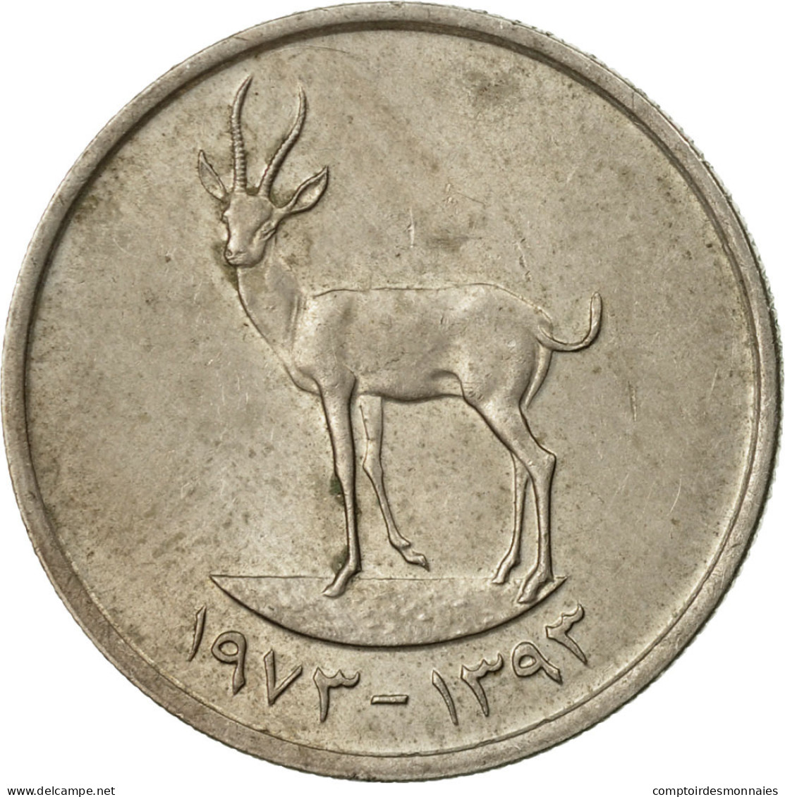 Monnaie, United Arab Emirates, 25 Fils, 1973/AH1393, British Royal Mint, TB+ - United Arab Emirates