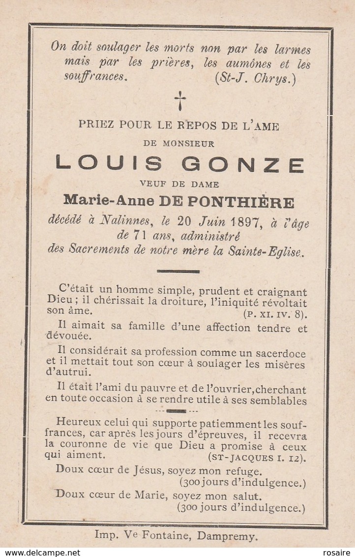 Louis Gonze-nalinnes 1897 - Images Religieuses