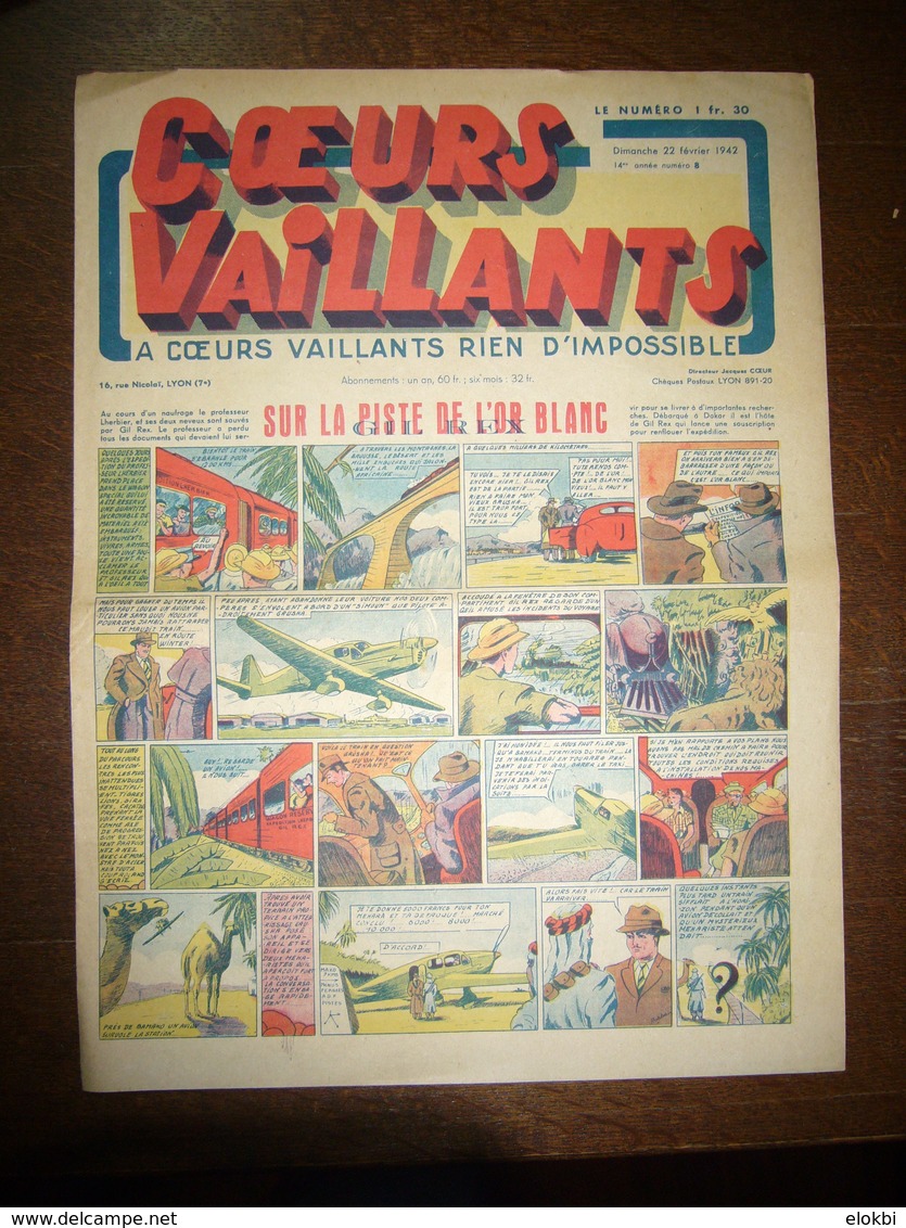 Cœurs Vaillants N°8 Du 22 Février 1942 - Andere Tijdschriften