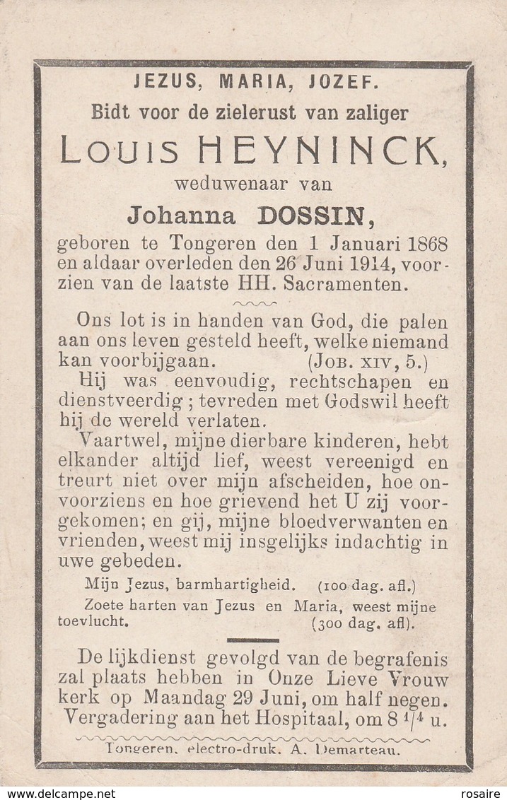 Louis Heyninck-tongeren 1868-1914 - Andachtsbilder