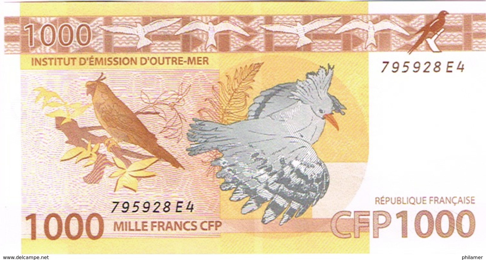 E4 Billet De Banque IEOM Banknote Nouvelle Caledonie Caledonia Perruche Bird Cagou Turtle Tortue Raie Unc Mint - Andere & Zonder Classificatie