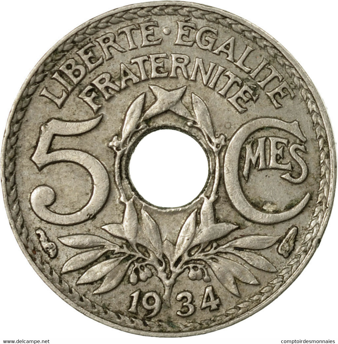 Monnaie, France, Lindauer, 5 Centimes, 1934, Paris, TTB, Copper-nickel, KM:875 - Other & Unclassified