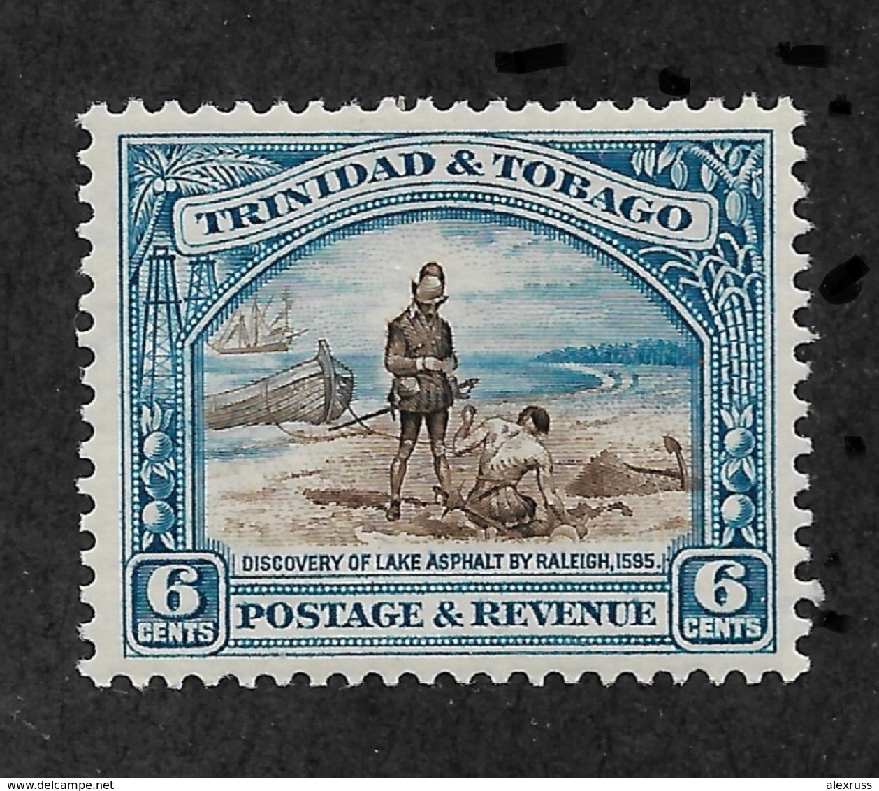 Trinidad & Tobago 1937, 6c Perf 12½ ,Scott # 37a,XF MLH*OG, ,Excellent Centering ! (SP-3) - Trinidad & Tobago (...-1961)