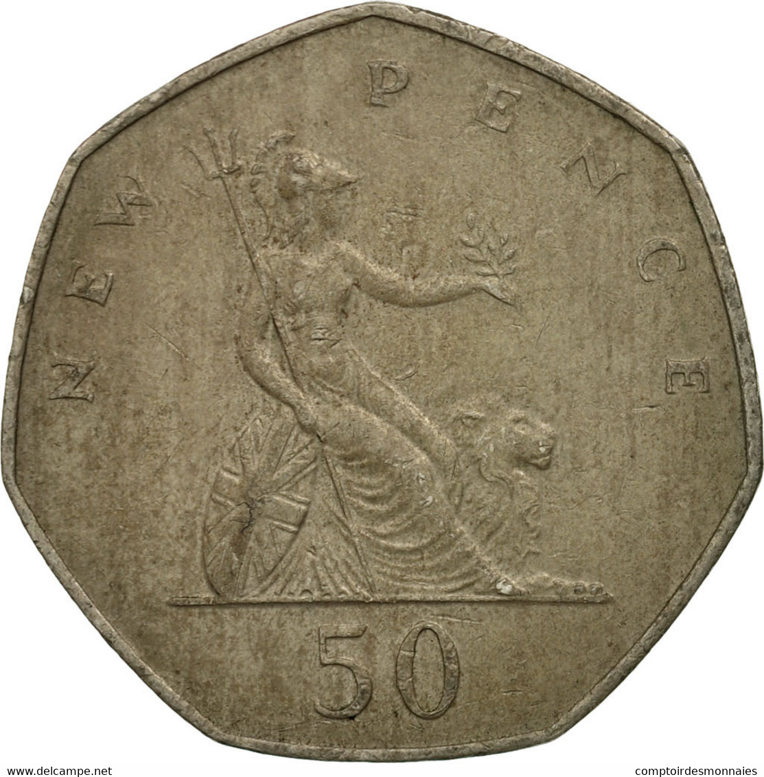 Monnaie, Grande-Bretagne, Elizabeth II, 50 New Pence, 1977, TB, Copper-nickel - 50 Pence