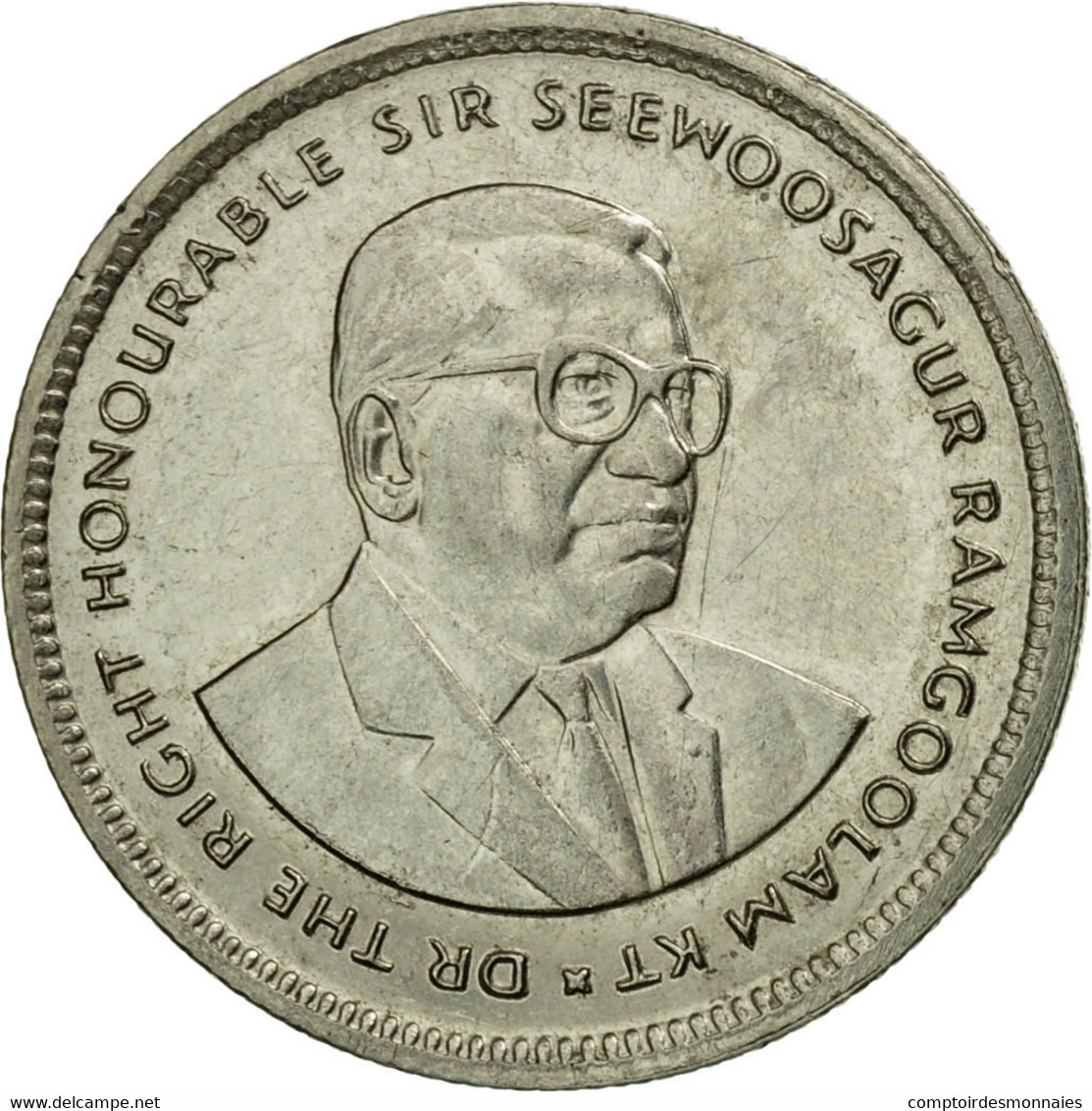 Monnaie, Mauritius, 20 Cents, 1993, TTB, Nickel Plated Steel, KM:53 - Maurice