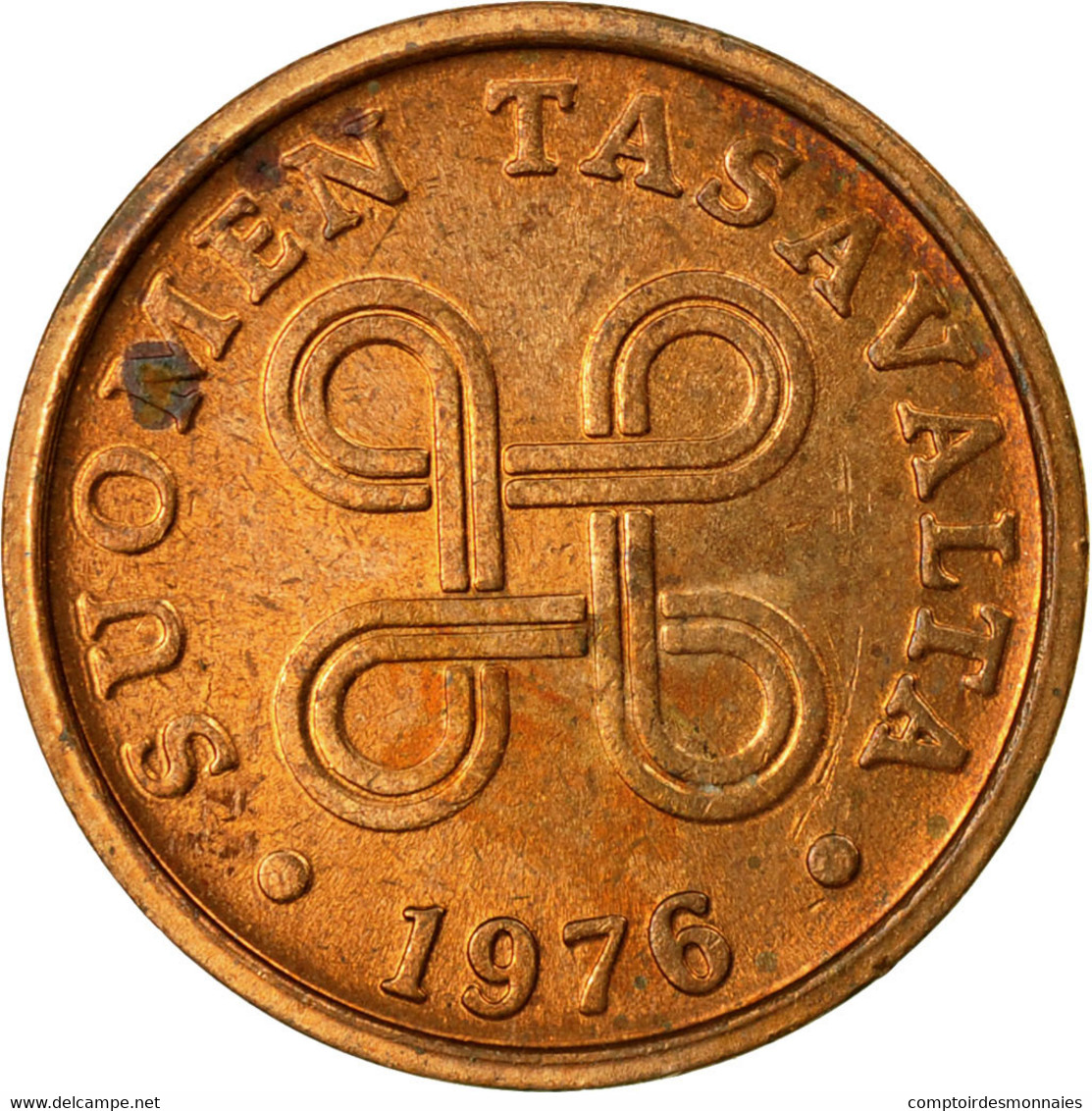 Monnaie, Finlande, 5 Pennia, 1976, TTB, Cuivre, KM:45 - Finlande