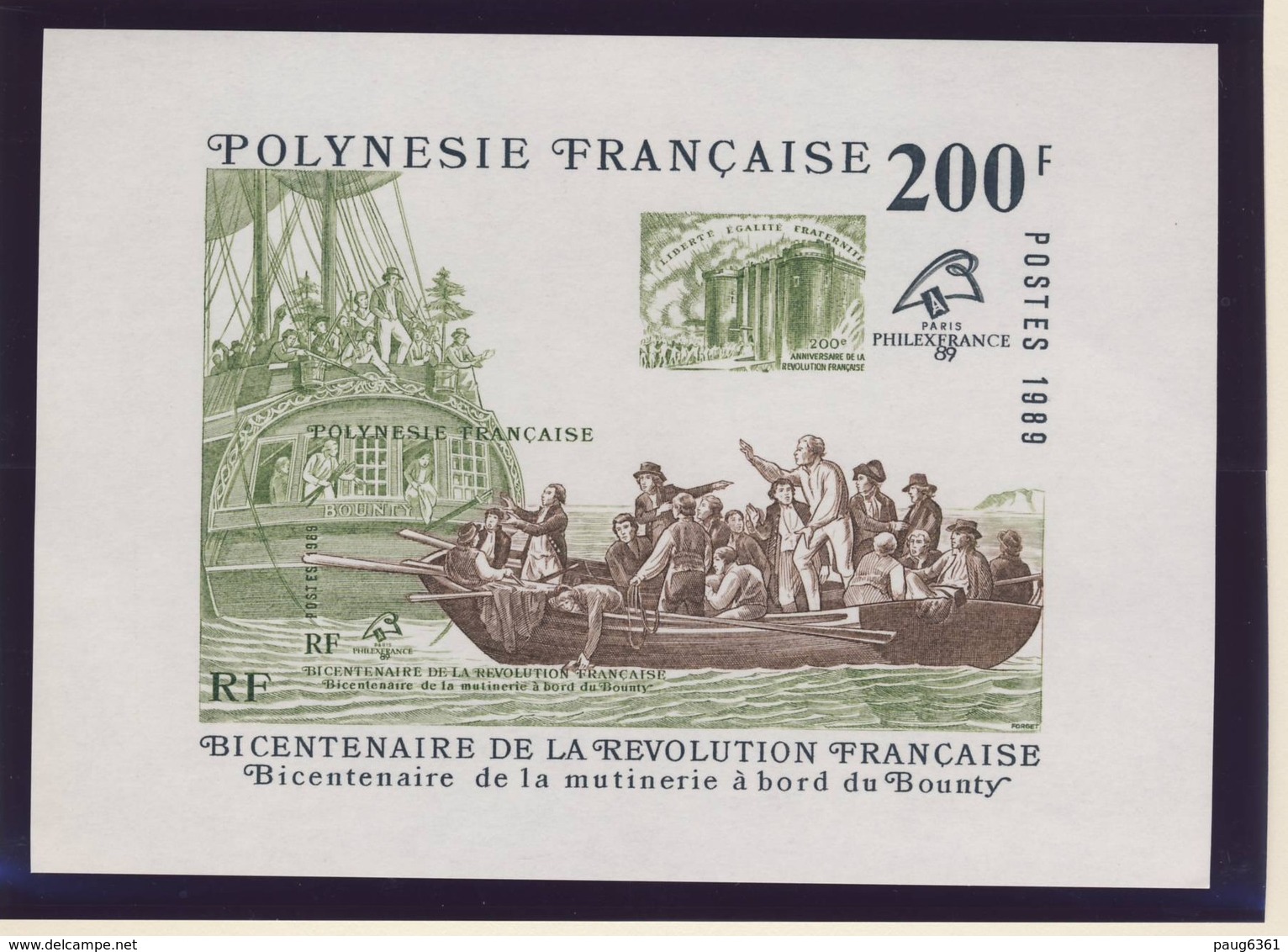 POLYNESIE 1989  BLOC PHILEXFRANCE  YVERT N°B15 NEUF MNH** - Blocs-feuillets