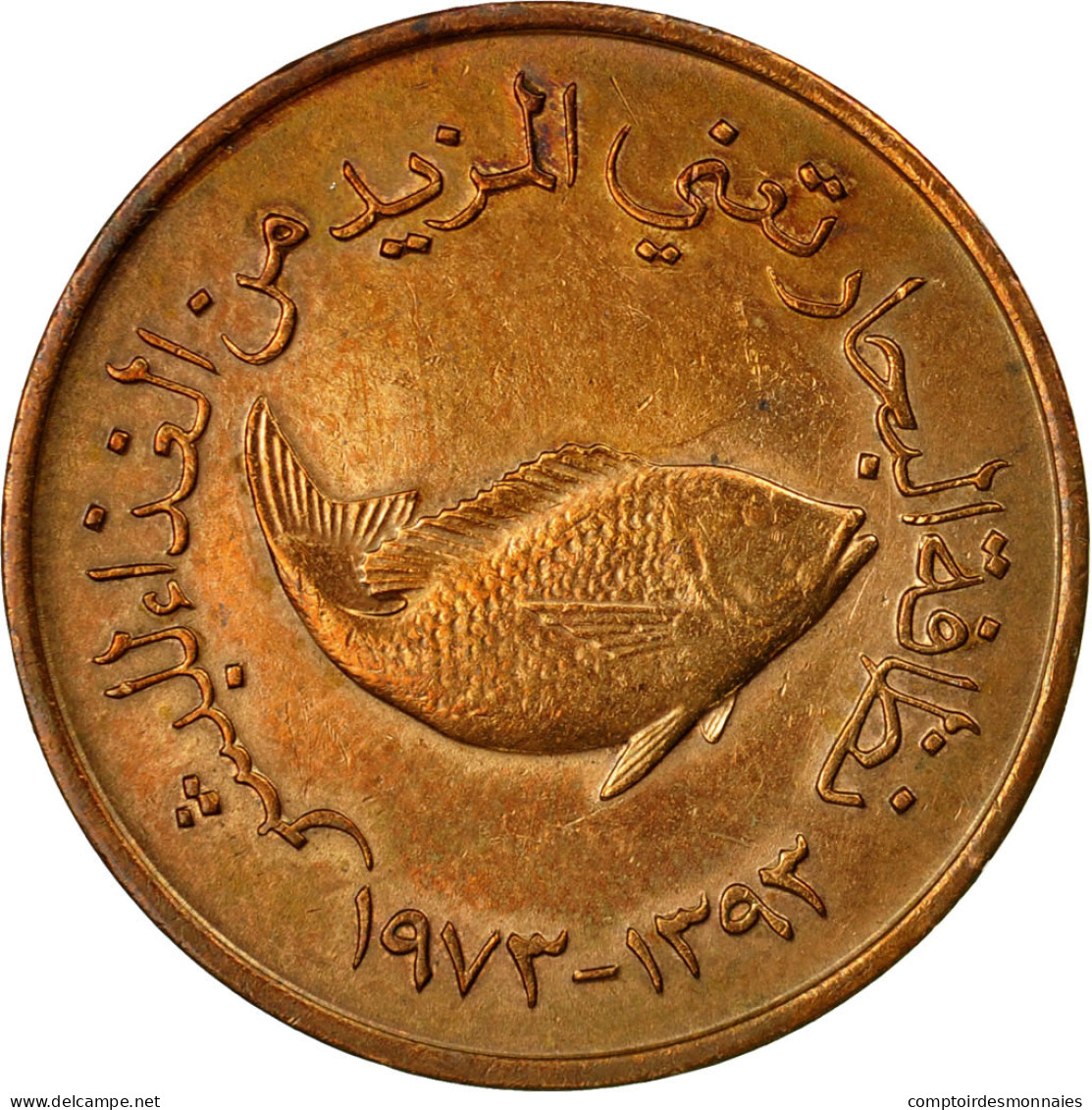 Monnaie, United Arab Emirates, 5 Fils, 1973/AH1393, British Royal Mint, TTB - Emirats Arabes Unis