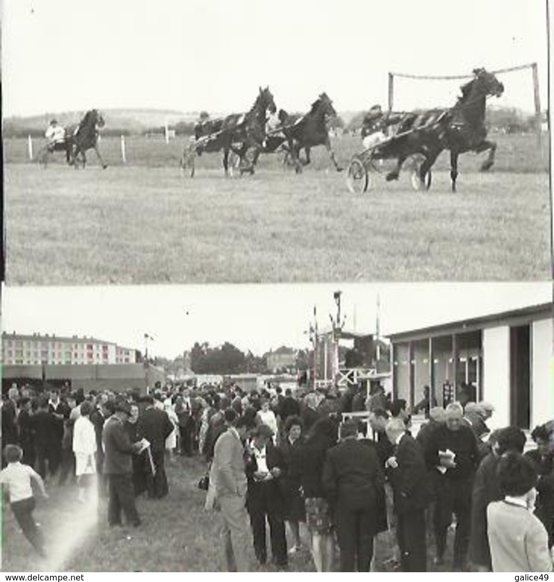 La Ferté Bernard - Jour De Courses Au Pré Du Château - Lot De 2 Photos Originales 6,5 Cm X 12 Cm  Années 50/60 - La Ferte Bernard