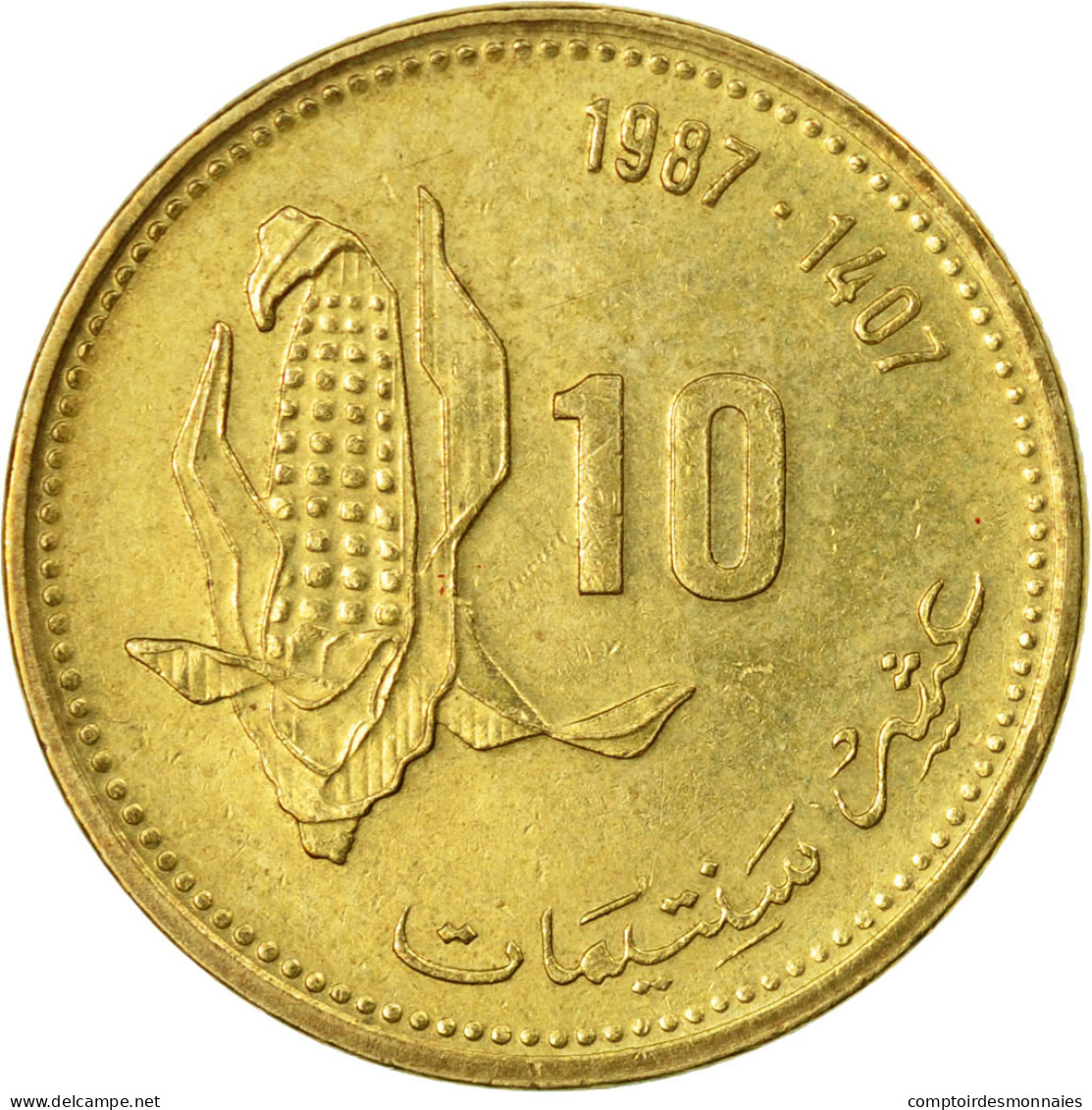 Monnaie, Maroc, Al-Hassan II, 10 Santimat, 1987/AH1407, Paris, TTB - Maroc