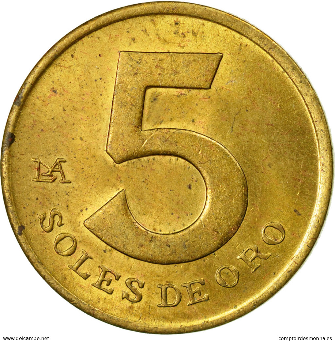 Monnaie, Pérou, 5 Soles, 1980, Lima, TTB, Laiton, KM:271 - Pérou