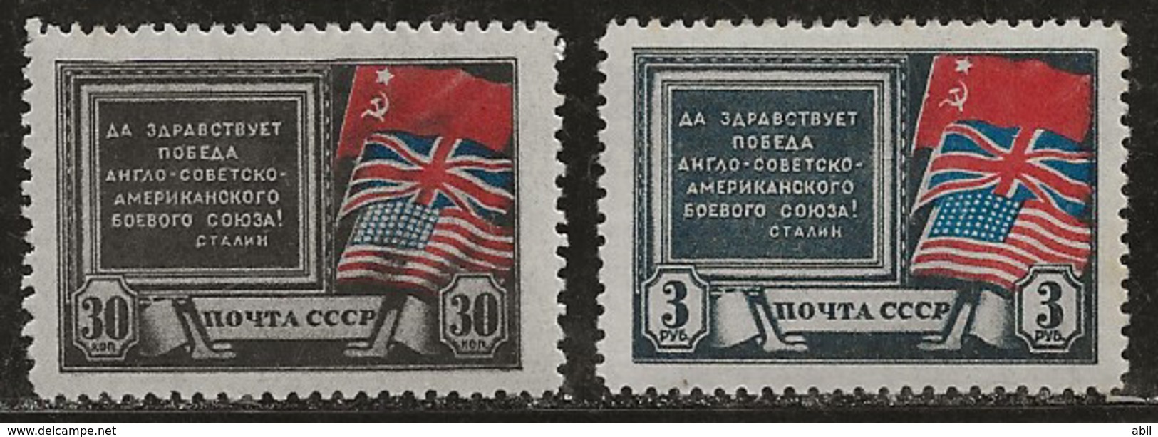 Russie 1943 N° Y&T :   913 Et 914 * - Neufs