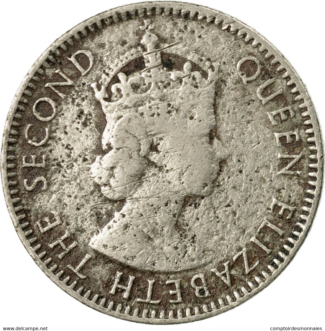 Monnaie, Mauritius, Elizabeth II, 1/4 Rupee, 1960, TB, Copper-nickel, KM:36 - Maurice