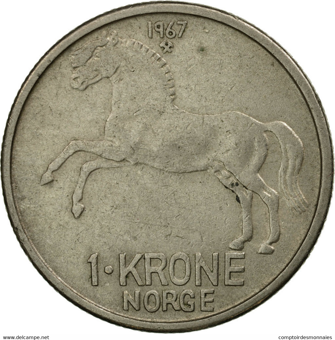 Monnaie, Norvège, Olav V, Krone, 1967, TTB, Copper-nickel, KM:409 - Norvège