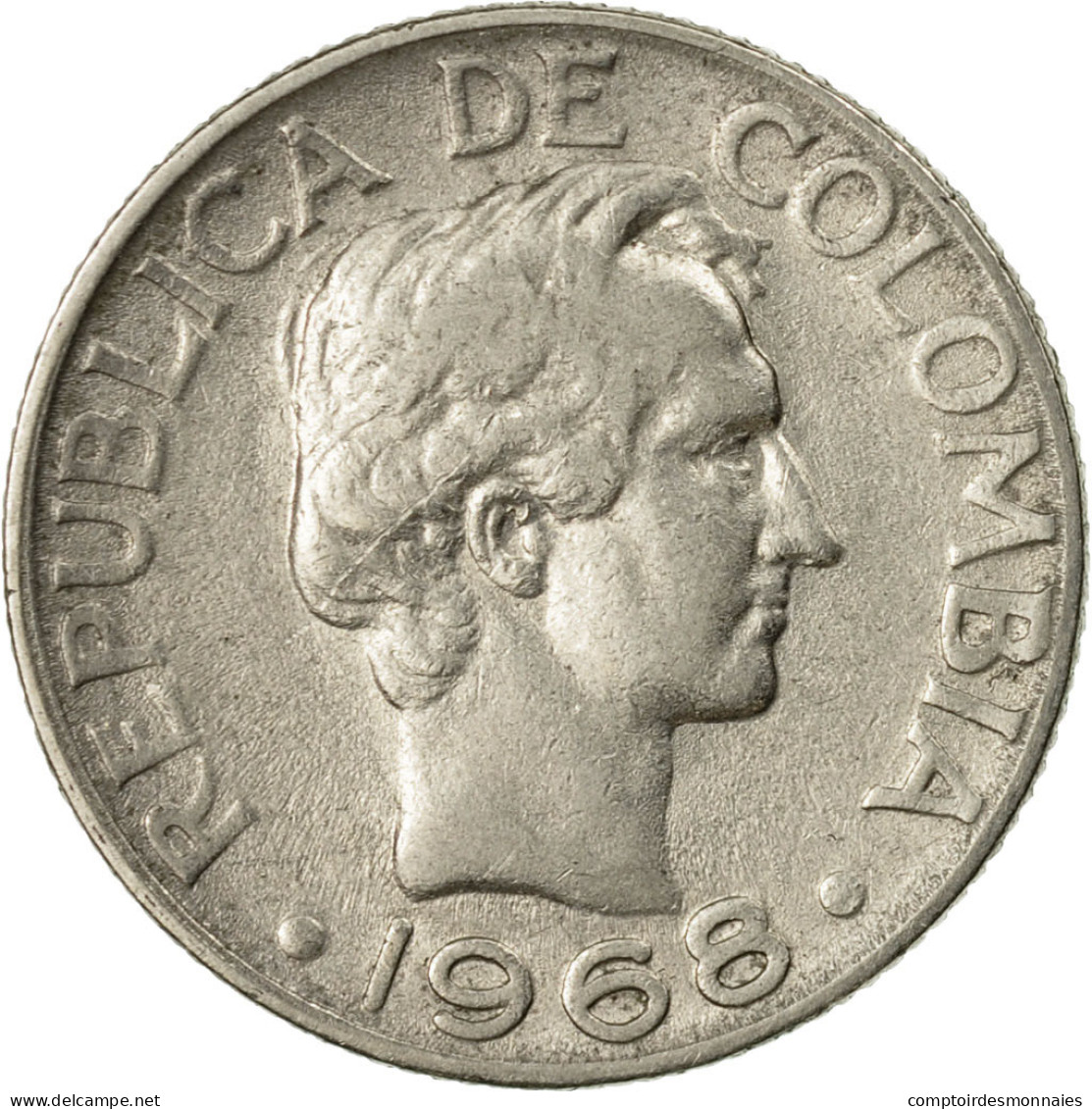 Monnaie, Colombie, 10 Centavos, 1968, TTB, Nickel Clad Steel, KM:226 - Colombie