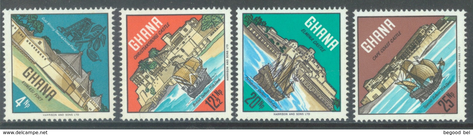 GHANA - 1967 - MNH/** - CASTLES  - Yv 274-277 - Lot 17902 - Ghana (1957-...)