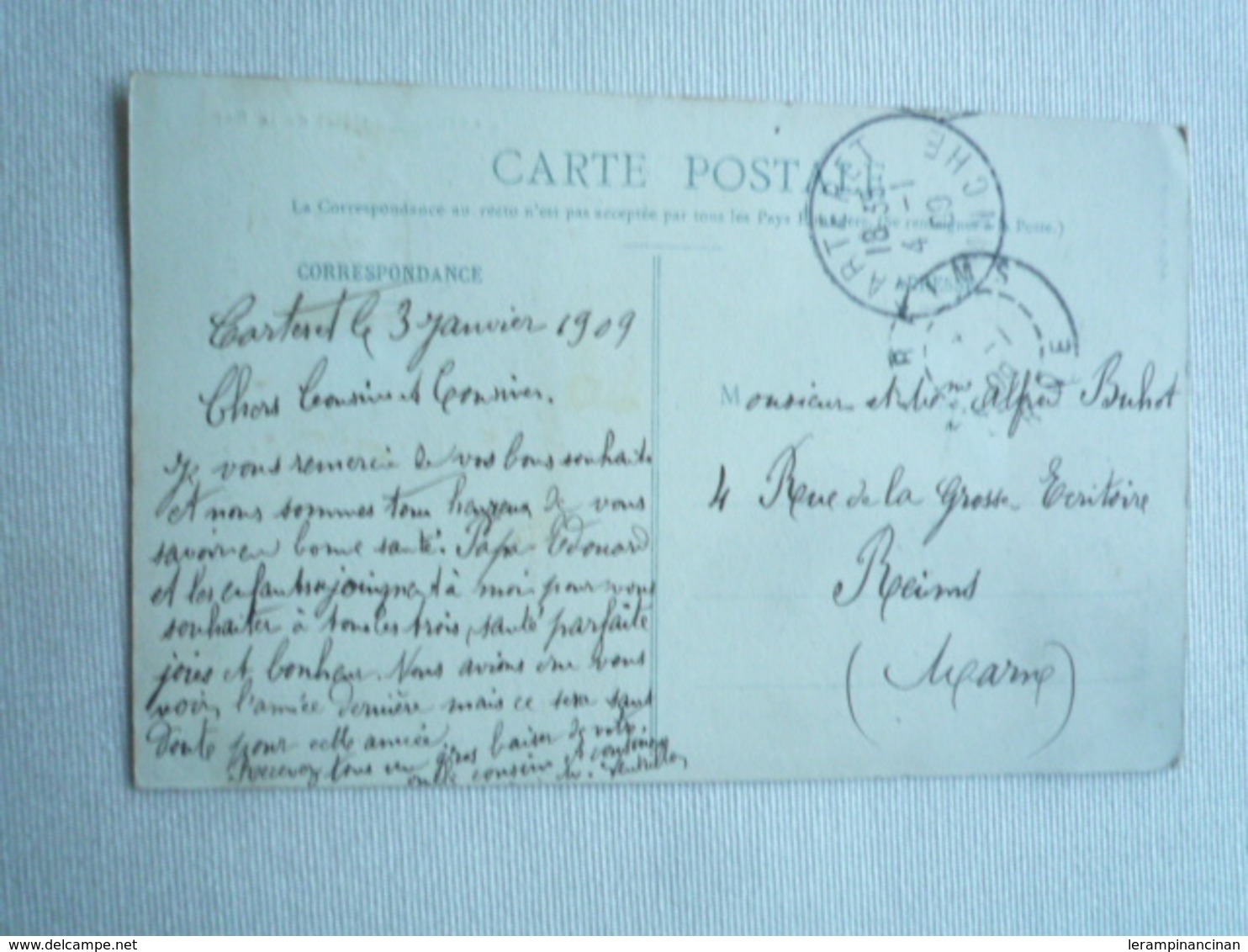 1909 CARTERET HOTEL DE LA MER EDITIONS ?  CIRCULÉE DIVISÉE  ETAT BON - Carteret