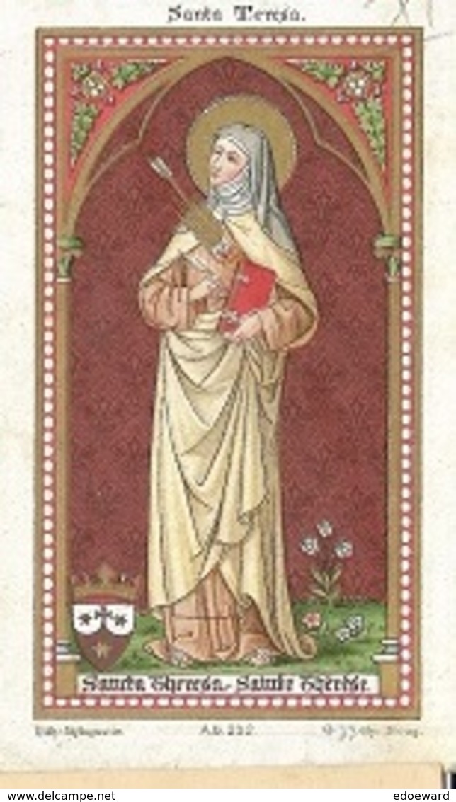 DI/9/ PITTEM  S  TERRESA  PROFES VAN ZR.MARIA-THERESIA =BERTHA CARDOEN  LITHO  + GOUDOPDRUK - Religion & Esotérisme