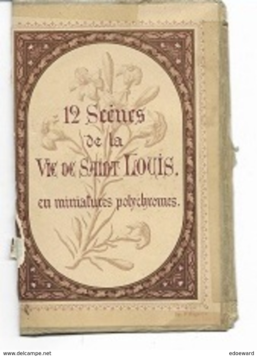 DI/10/    VIE DE SAINT LOUIS      LITHO  + GOUDOPDRUK    9,50/13,50 Cm - Religion & Esotérisme