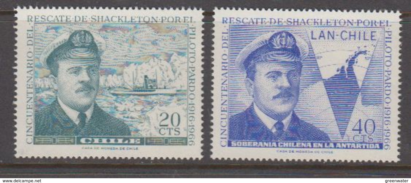 Chile 1967 Shackleton / Prado 2v ** Mnh (40980) - Chili