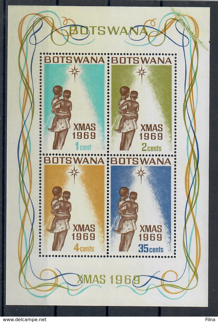 BOTSWANA 1969 - NATALE - FGL - MNH ** - CON GOMMA BICOLORE - Botswana (1966-...)