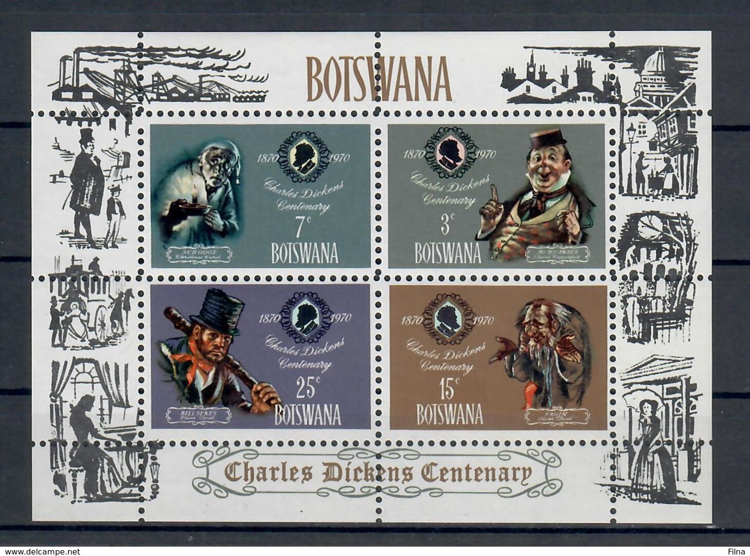 BOTSWANA 1970 - CHARLES DICKENS - FGL - MNH ** - Botswana (1966-...)