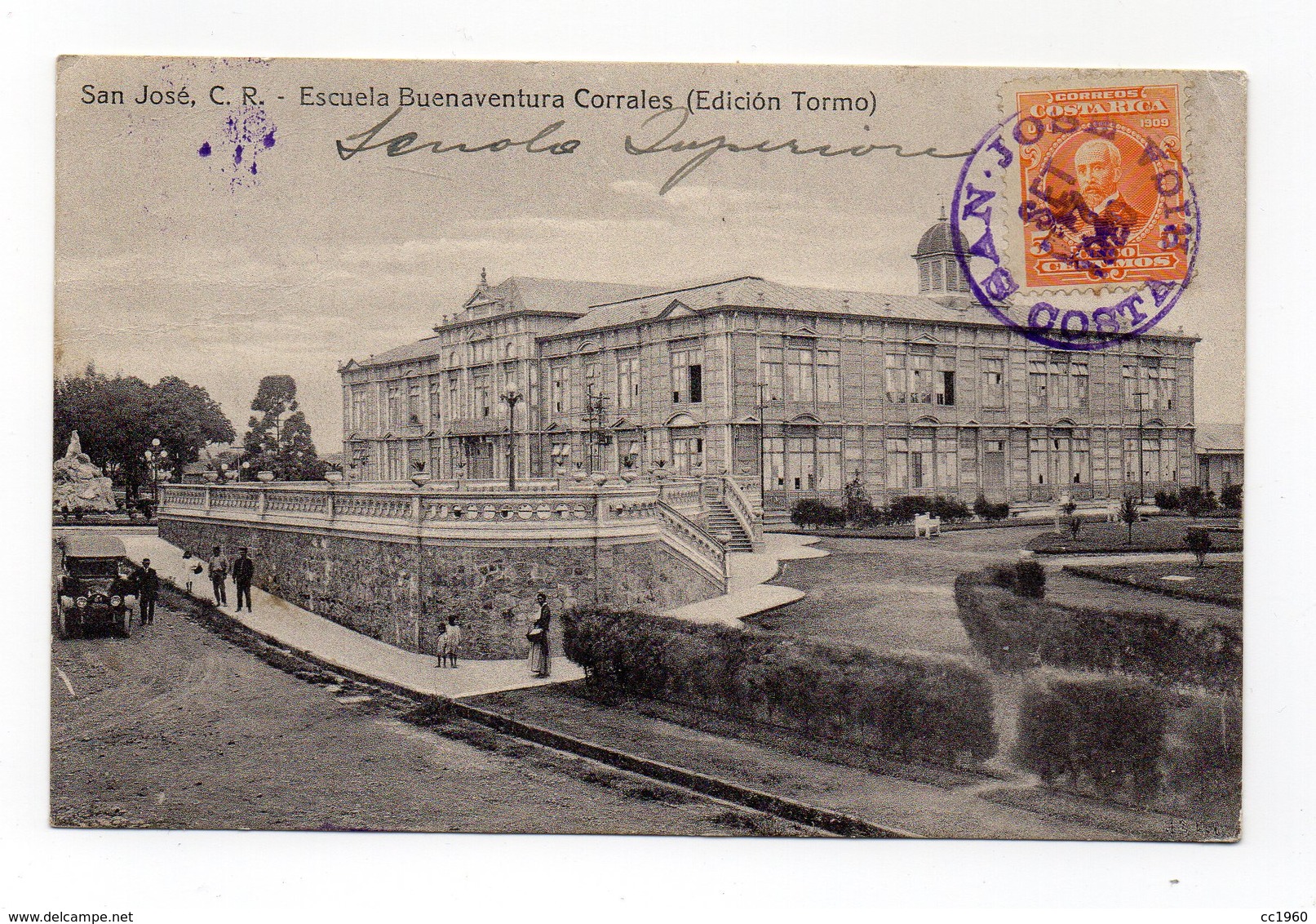 COSTA RICA - S. Josè - Escuela Buenaventura Corrales - Viaggiata Nel 1920 - (FDC12591) - Costa Rica