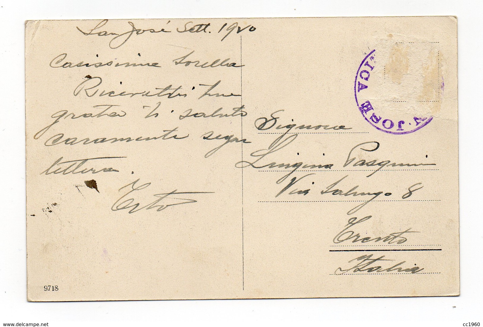 COSTA RICA - S. Josè - Escuela Buenaventura Corrales - Viaggiata Nel 1920 - (FDC12591) - Costa Rica