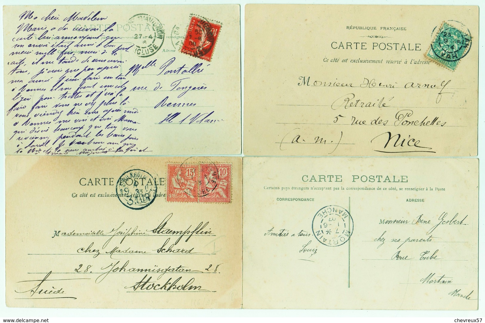 LOT 19 - VILLES ET VILLAGES DE FRANCE - 35 cartes anciennes dont villages Normandie