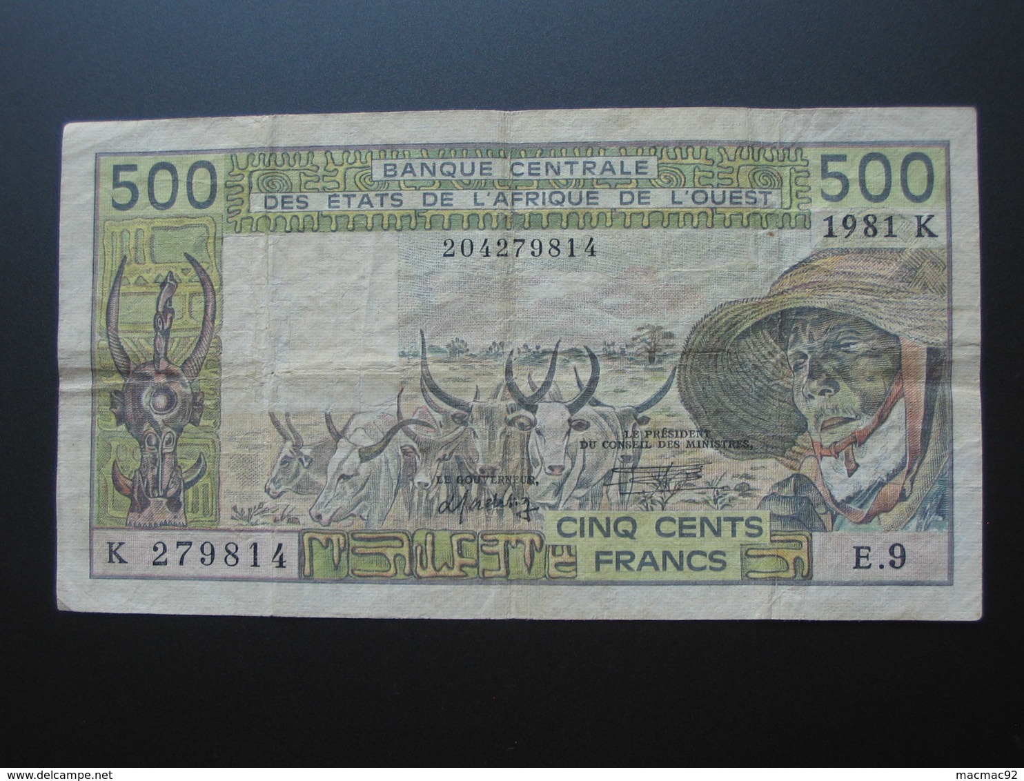 500 Francs 1981 - SENEGAL - Banque Central Des états De L'Afrique De L'ouest   **** EN ACHAT IMMEDIAT **** - Sénégal