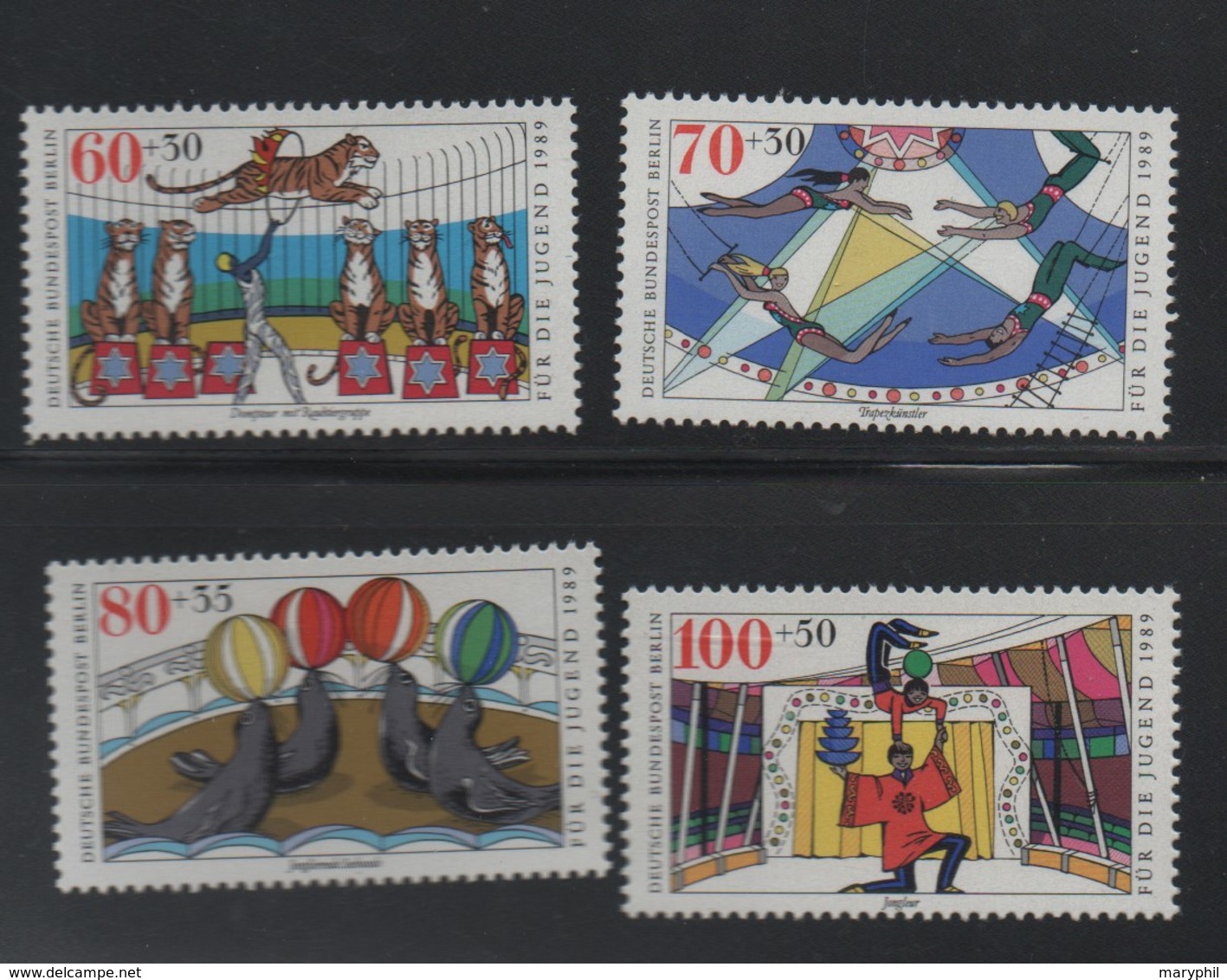 LOT 168 -  ALLEMAGNE BERLIN N° 799/802 **  -  CIRQUE - TIGRES - OTARIES - JONGLEURS - TRAPEZISTE - Cote 15 € - Circus