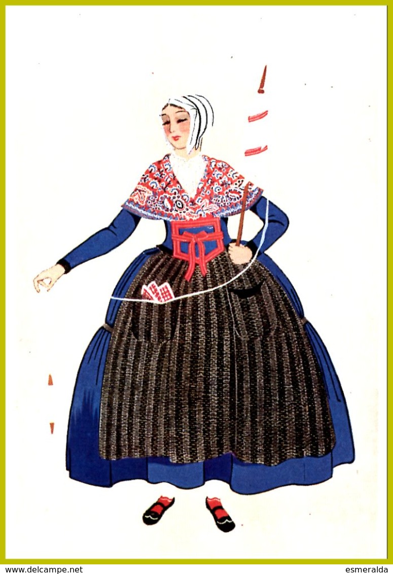 Costumes d'entre Loire et Gironde:  6 cp en couleur,collection de G.de Gardilanne et E.Moffat