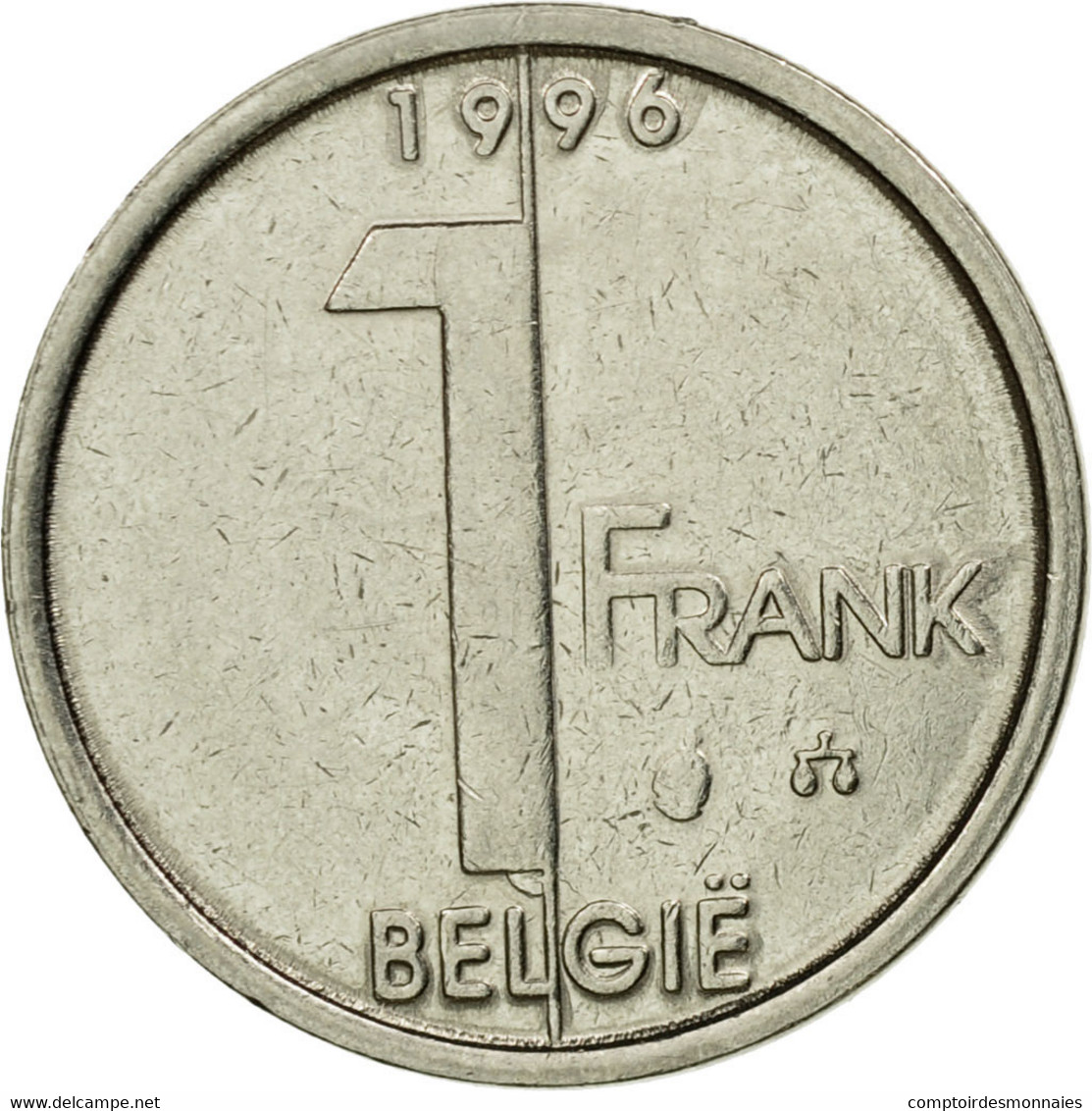Monnaie, Belgique, Albert II, Franc, 1996, Bruxelles, TTB, Nickel Plated Iron - 1 Franc