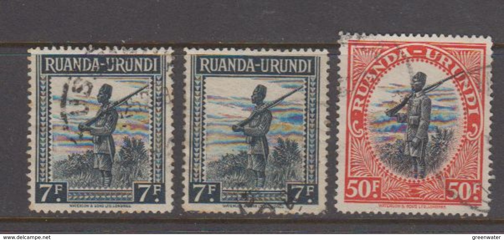 Ruanda-Urundi 1942 Soldaat  Gest. 1w 3x (40981A) - Gebruikt