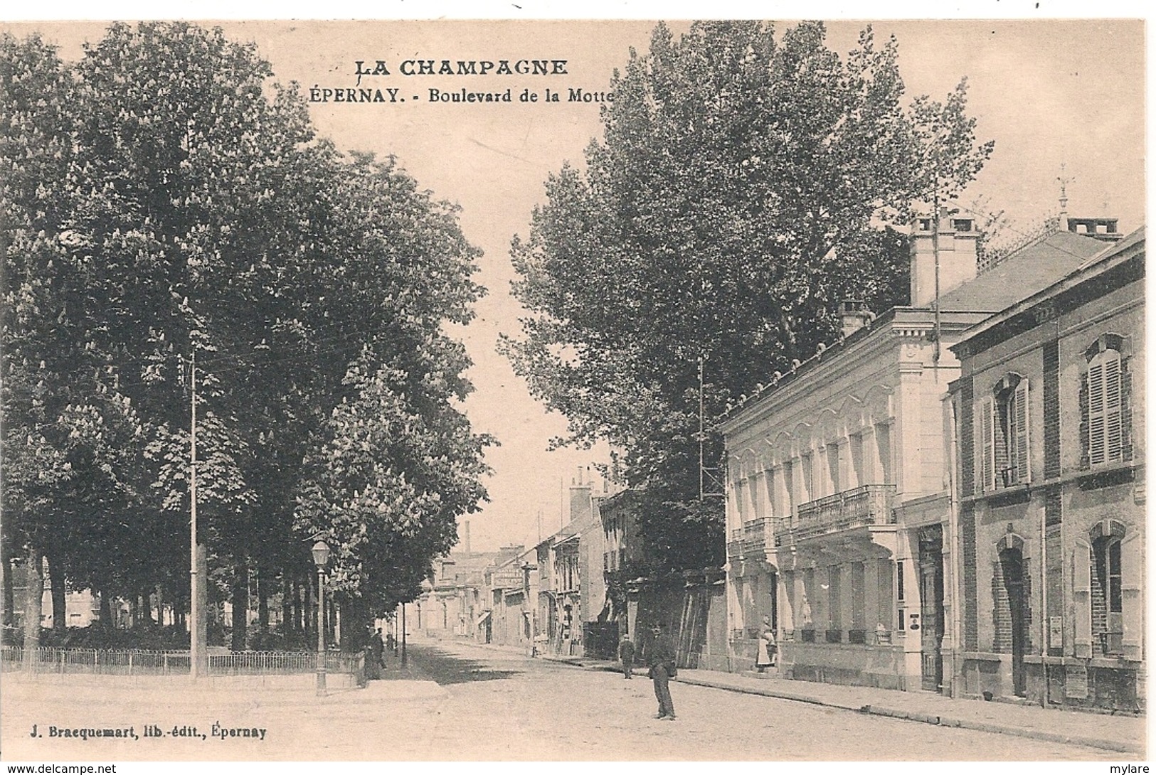 Cpa 51 Epernay Boulevard De La Motte - Epernay