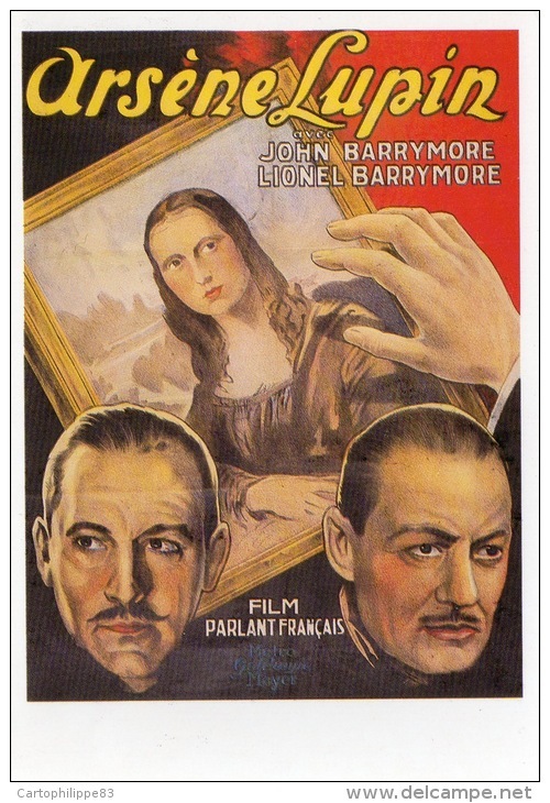 ARSENE LUPIN FILM DE JACK CONWAY AVEC JOHN BARRYMORE LA JOCONDE MONA LISA / - Posters On Cards