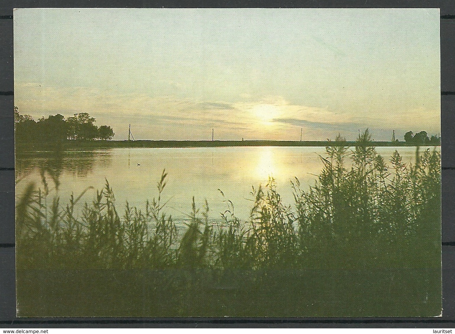 Estland Estonia 1990 Ansichtskarte Hapsal Haapsalu Sunset On The Small Bay Sauber Unbenutzt Unused - Estonie