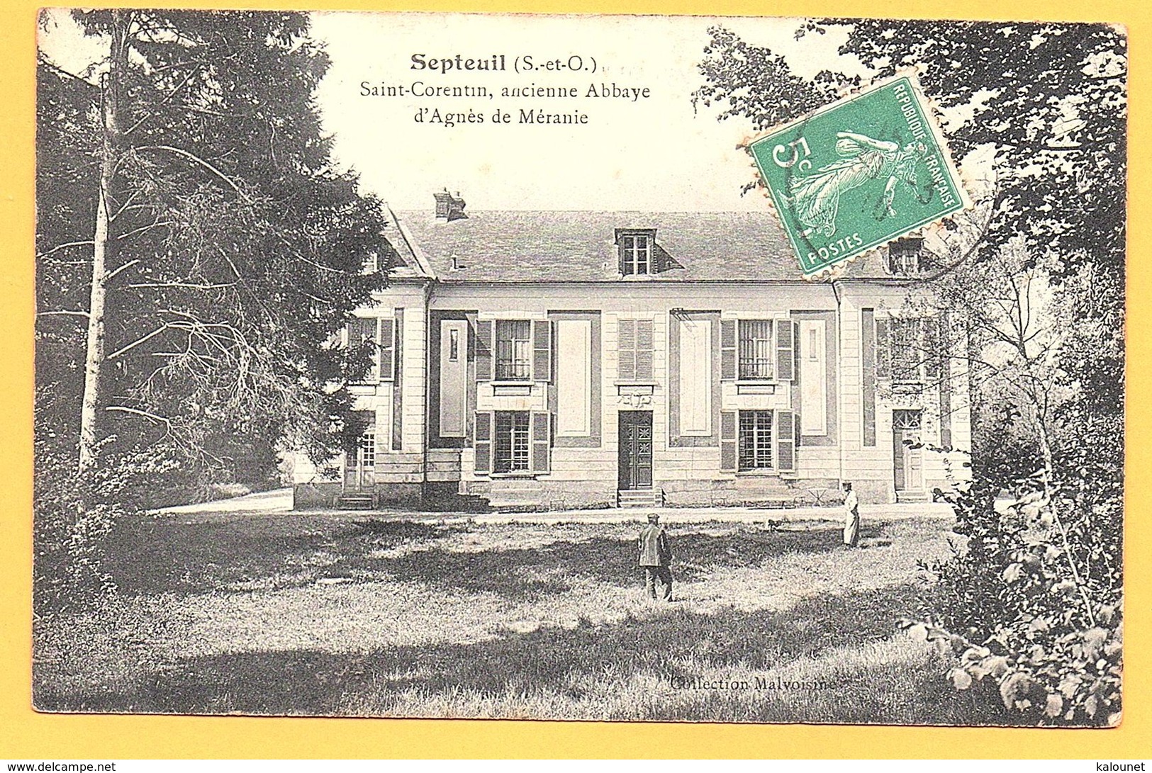 Carte Postale En Noir & Blanc " Saint-Corentin Ancienne Abbaye D'Agnès De Méranie " à SEPTEUIL - Septeuil