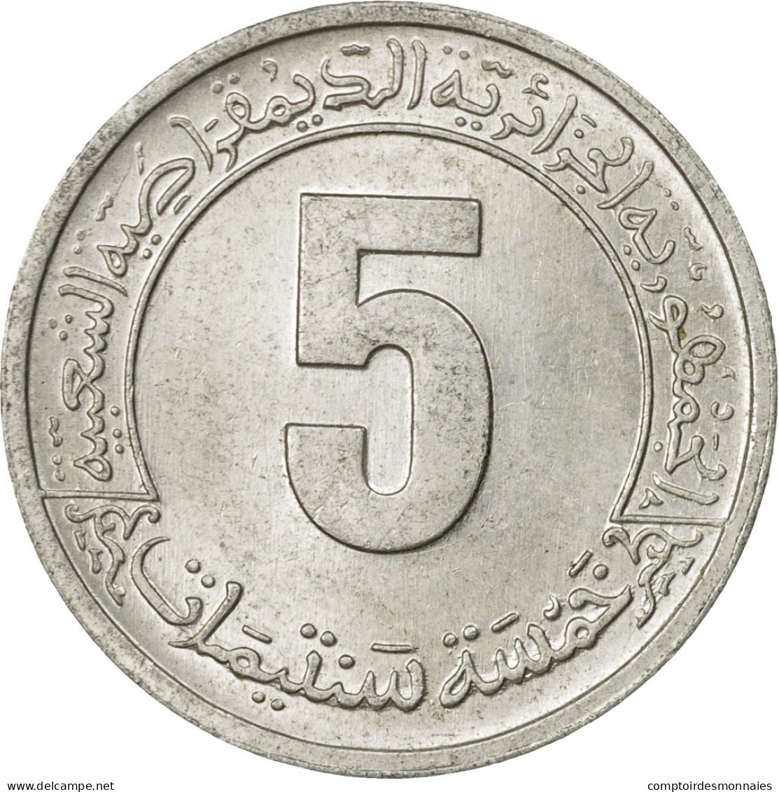 Monnaie, Algeria, 5 Centimes, 1974, Paris, TB+, Aluminium, KM:106 - Algérie