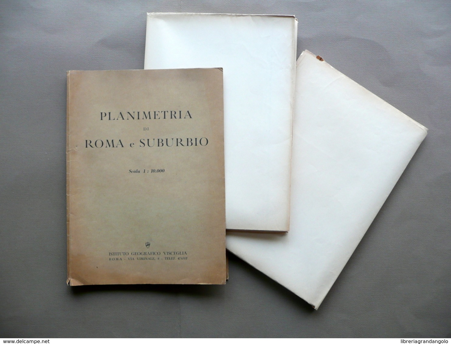 Planimetria Di Roma E Suburbio Scala 1:10000 Ist. Geografico Visceglia Anni '40 - Altri & Non Classificati