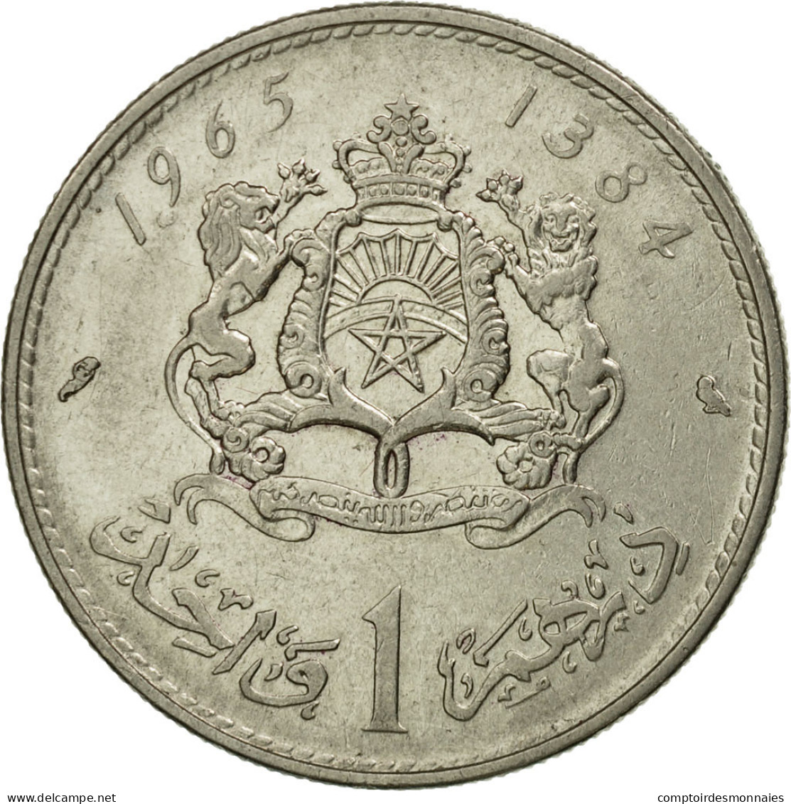Monnaie, Maroc, Al-Hassan II, Dirham, 1965, Paris, TB+, Nickel, KM:56 - Maroc