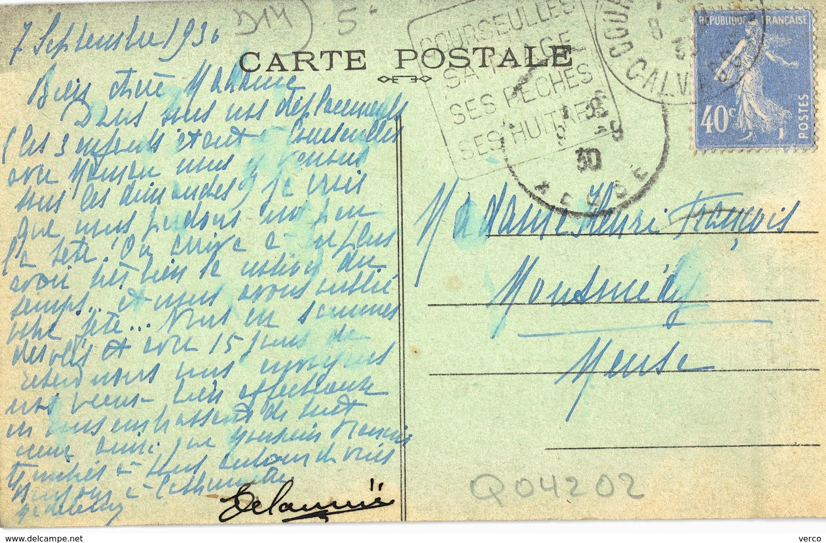 Carte Postale Ancienne De COURSEULLES Sur MER - Courseulles-sur-Mer