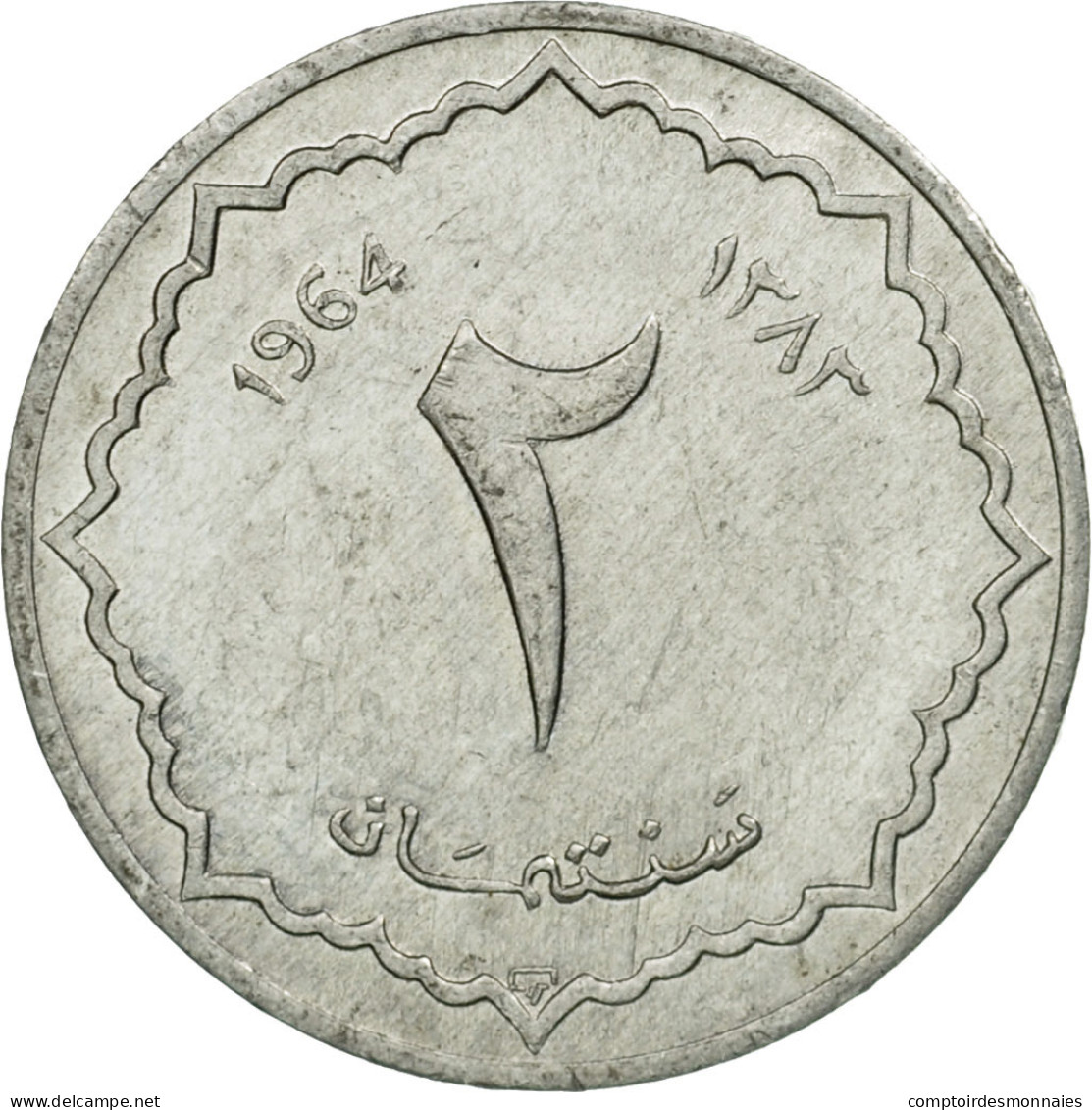 Monnaie, Algeria, 2 Centimes, 1964/AH1383, Paris, TTB, Aluminium, KM:95 - Algérie