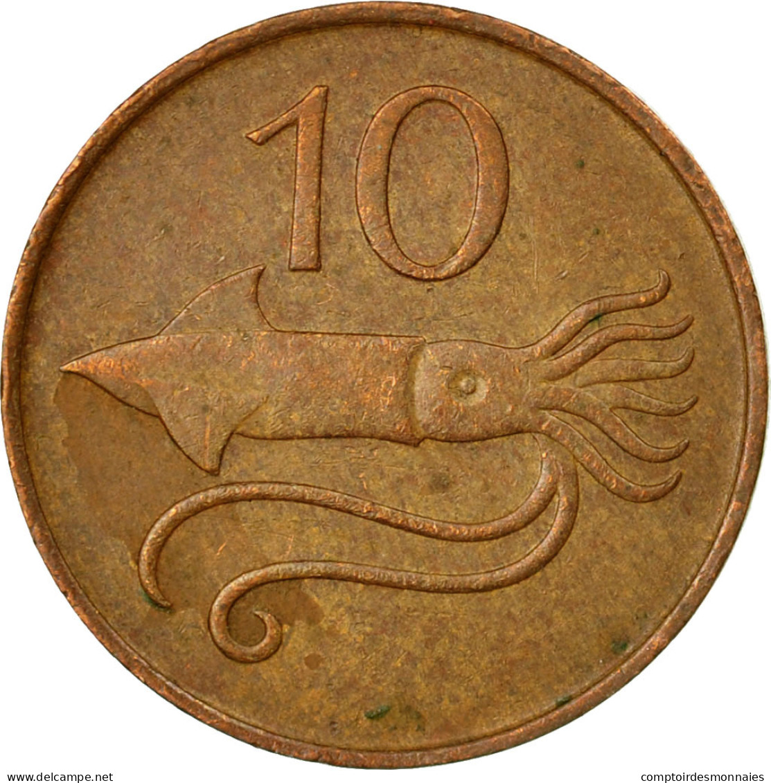 Monnaie, Iceland, 10 Aurar, 1981, TB, Bronze, KM:25 - Islande