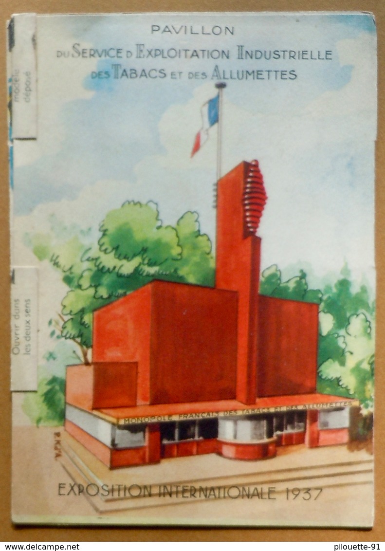 Dépliant à Système Du Pavillon De La SEITA Pour L'Exposition Internationale De 1937 - Autres & Non Classés